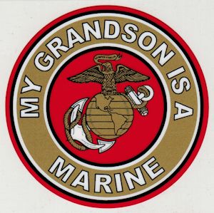 C - \"MY GRANDSON IS A MARINE\" DECAL